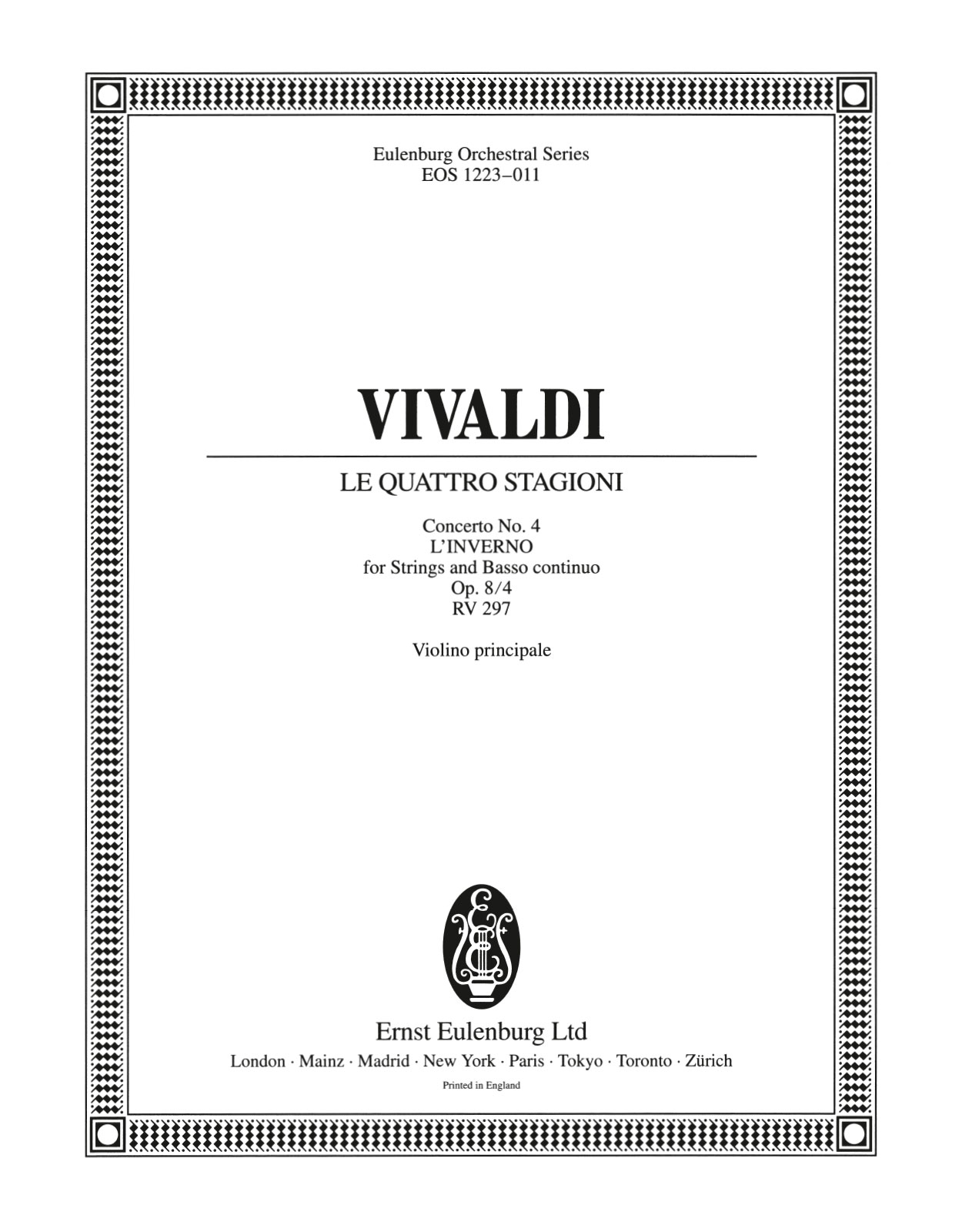 EOS 1223-03 - Le quattro stagioni (The four seasons) Op. 8/4 RV 297 - Cover