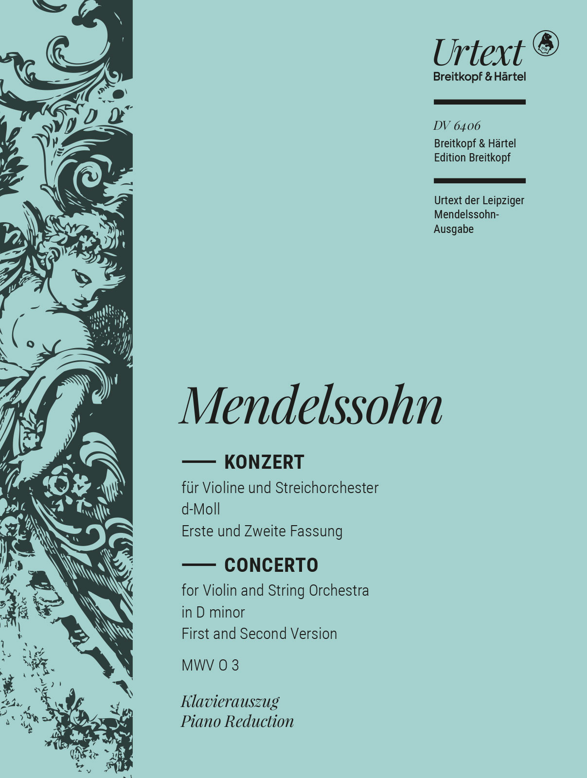 DV 6406D - Violinkonzert d-moll MWV O 3 - Cover