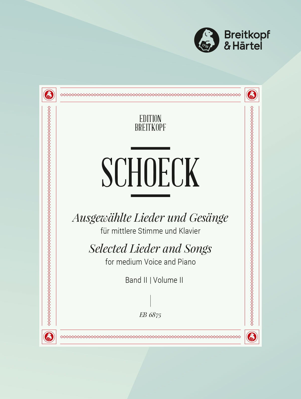 EB 6875D - Selected Lieder and Songs - Cover