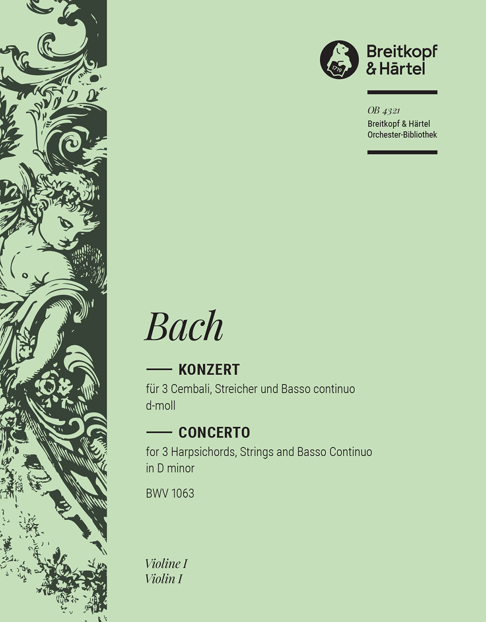 OB 4321-15 - Harpsichord Concerto in D minor BWV 1063 - Cover
