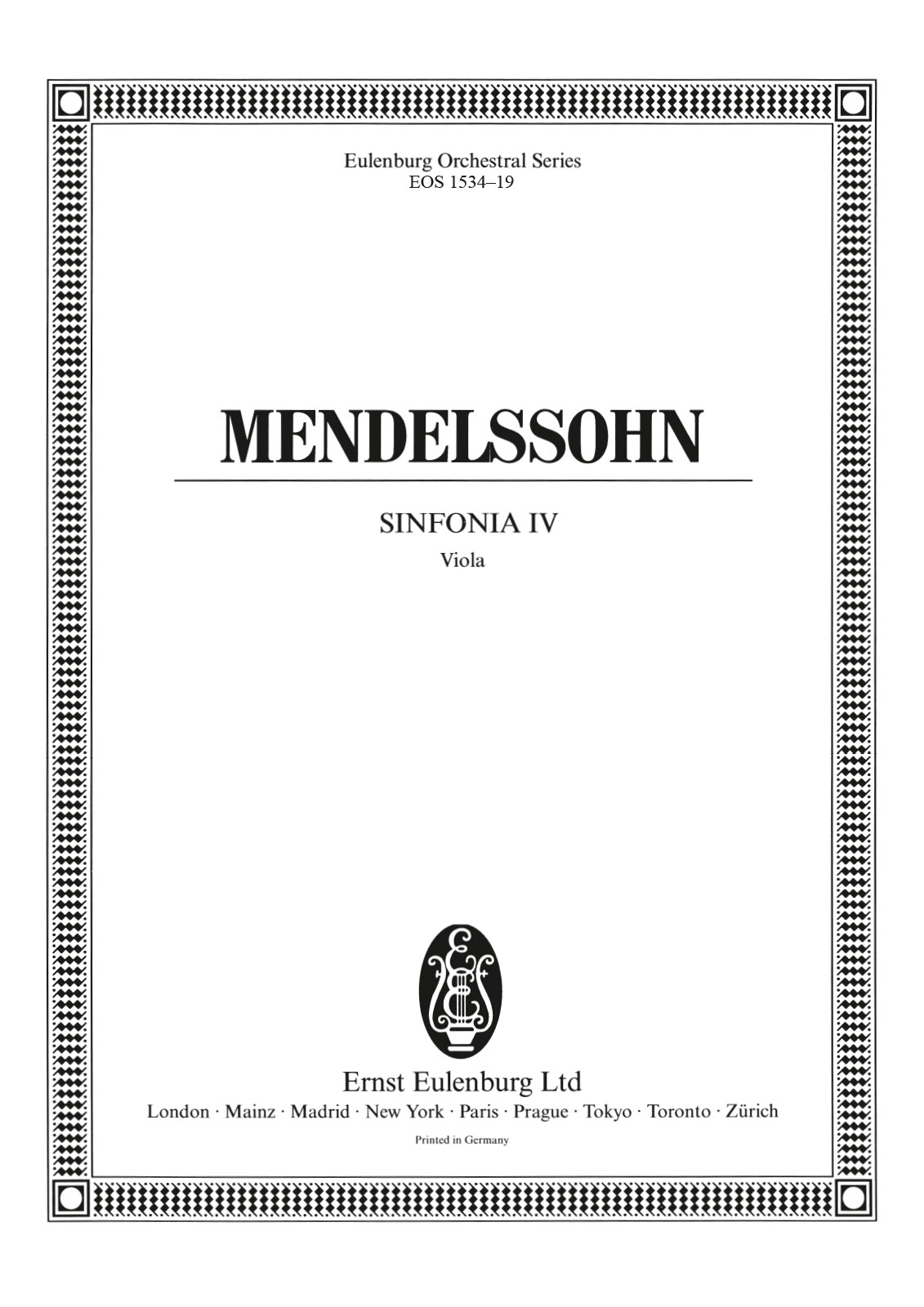 EOS 1534-19 - Sinfonia Nr. 4 c-moll MWV N 4 - Cover