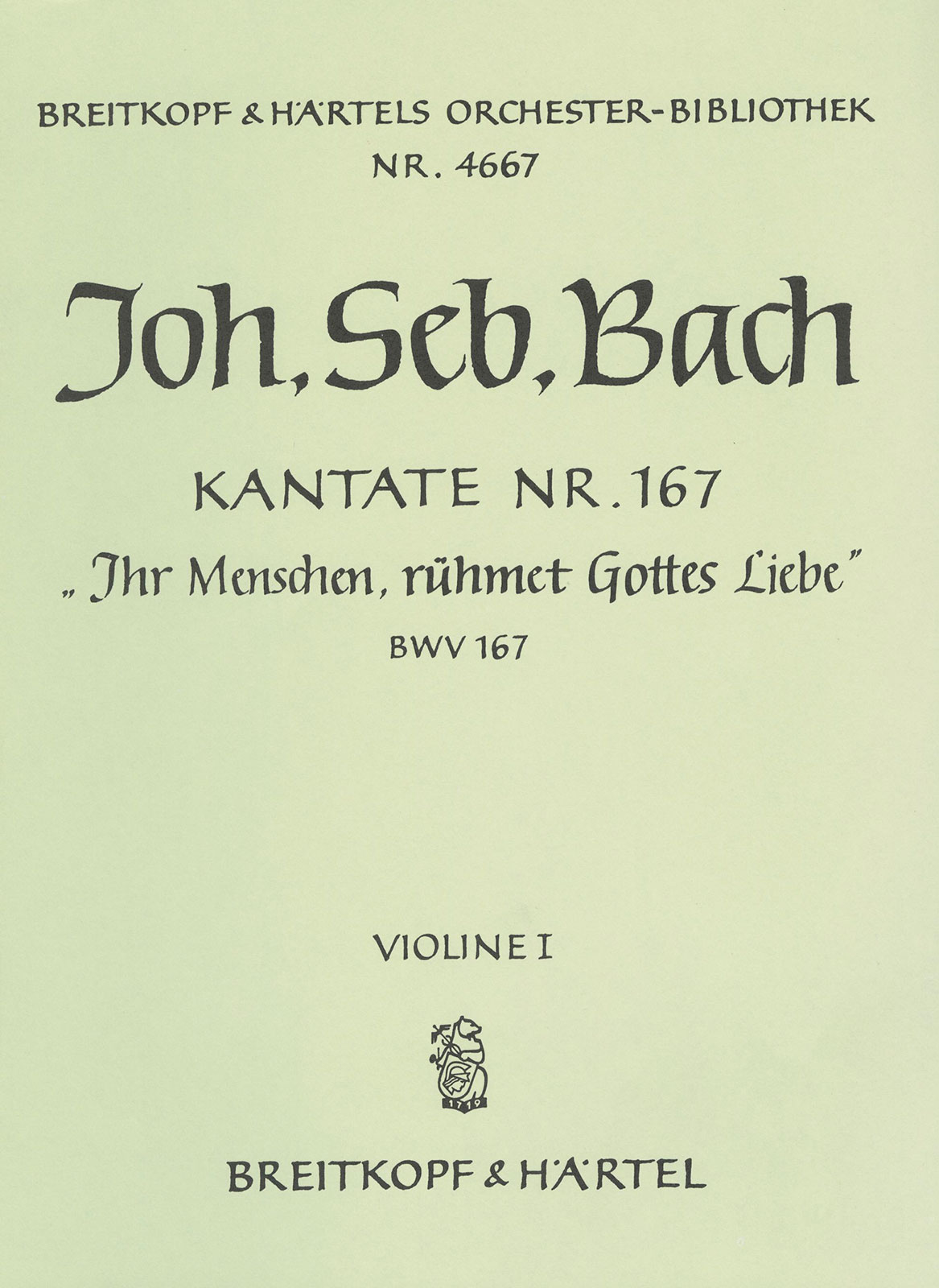 OB 4667-15 - Cantata BWV 167 “Ye mortals extol the love of the Father” - Cover