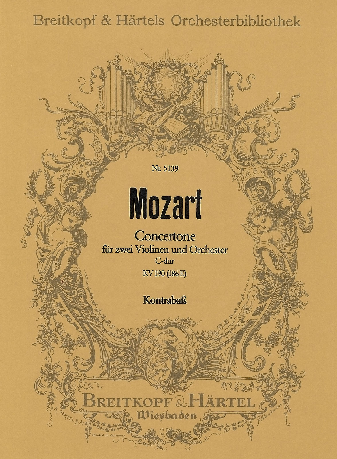 OB 5139-27 - Concertone in C major K. 190 (186E) - Cover