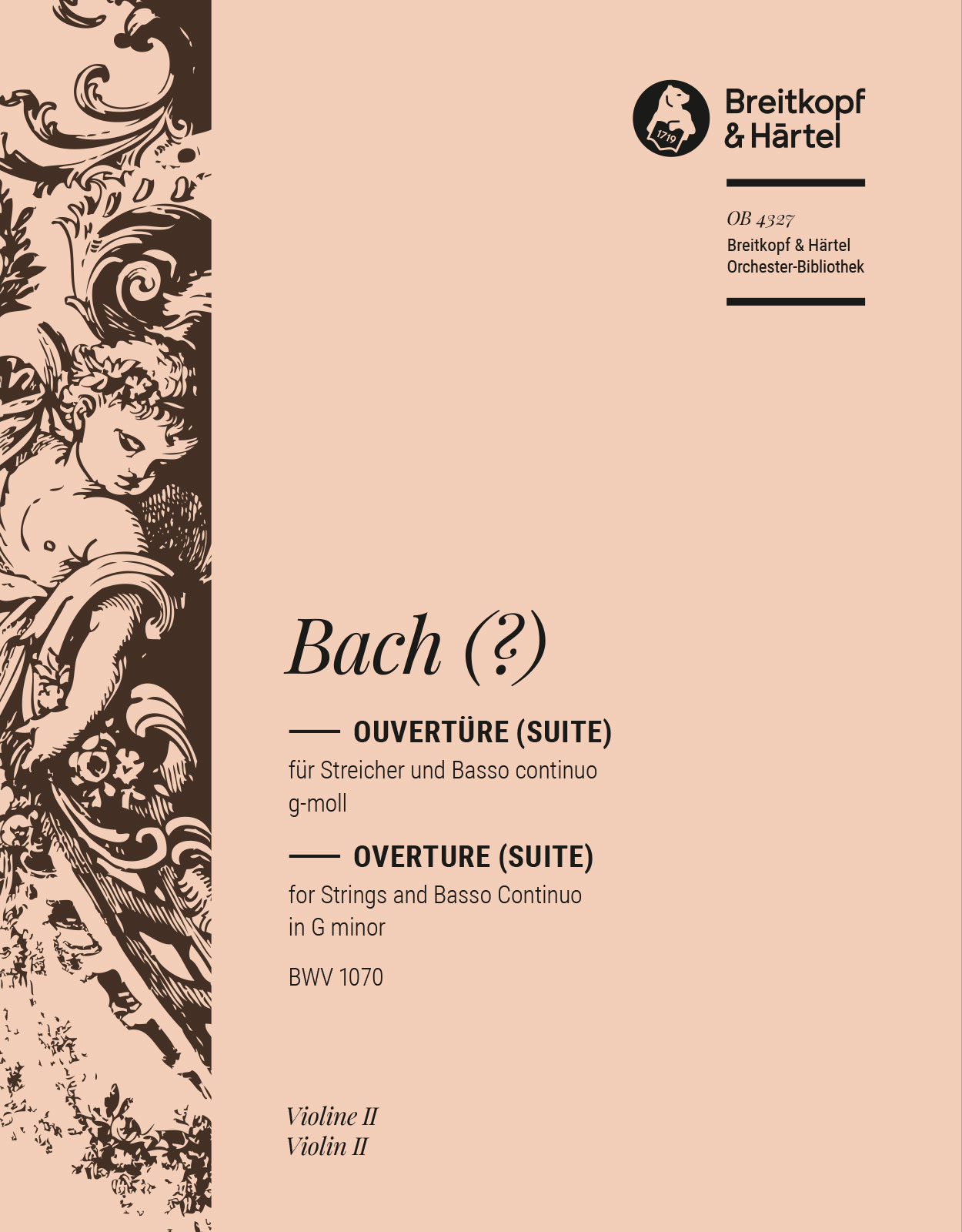 OB 4327-16 - Ouvertüre (Suite) g-moll BWV 1070 - Cover