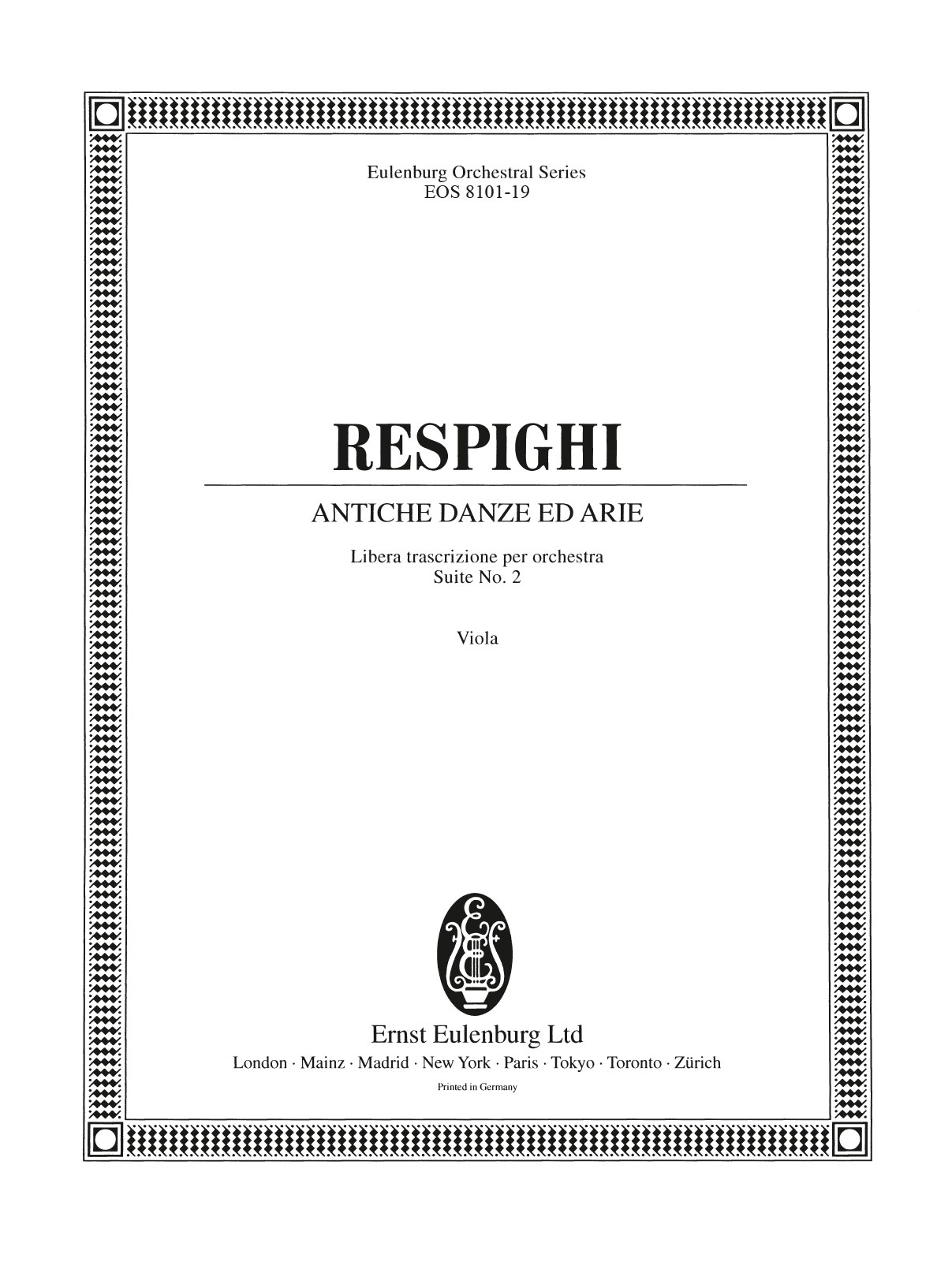 EOS 8101-19 - Antiche Danze ed Arie - Cover