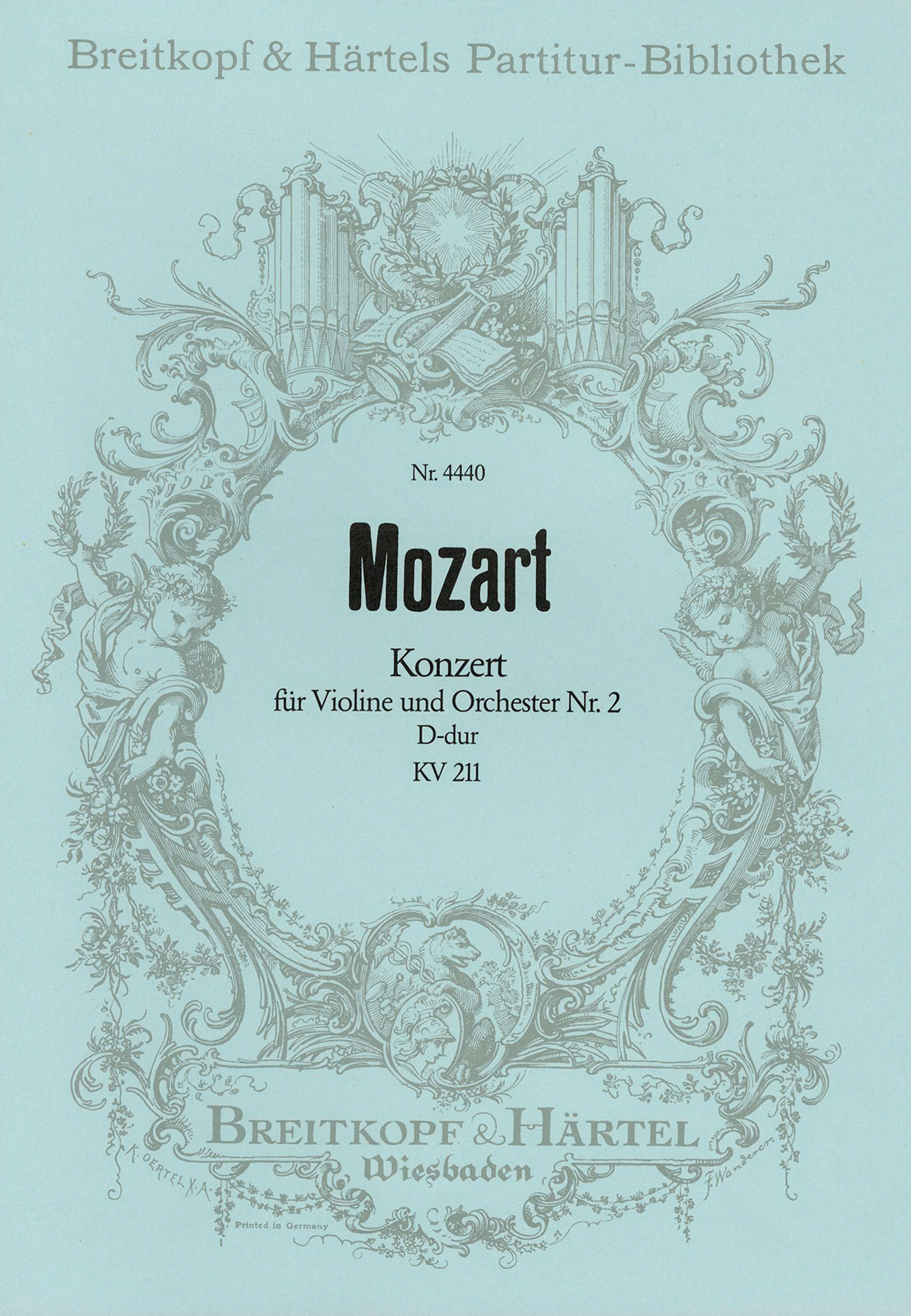 PB 4440 - Violin Concerto [No. 2] in D major K. 211 - Cover