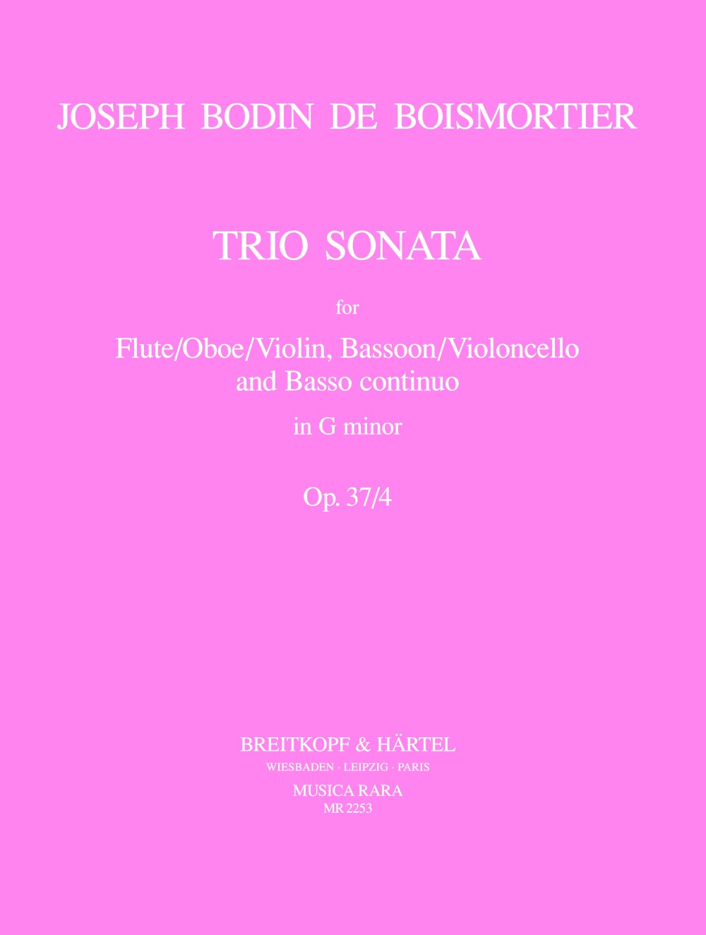 MR 2253 - 5 Triosonaten op. 37 - Cover