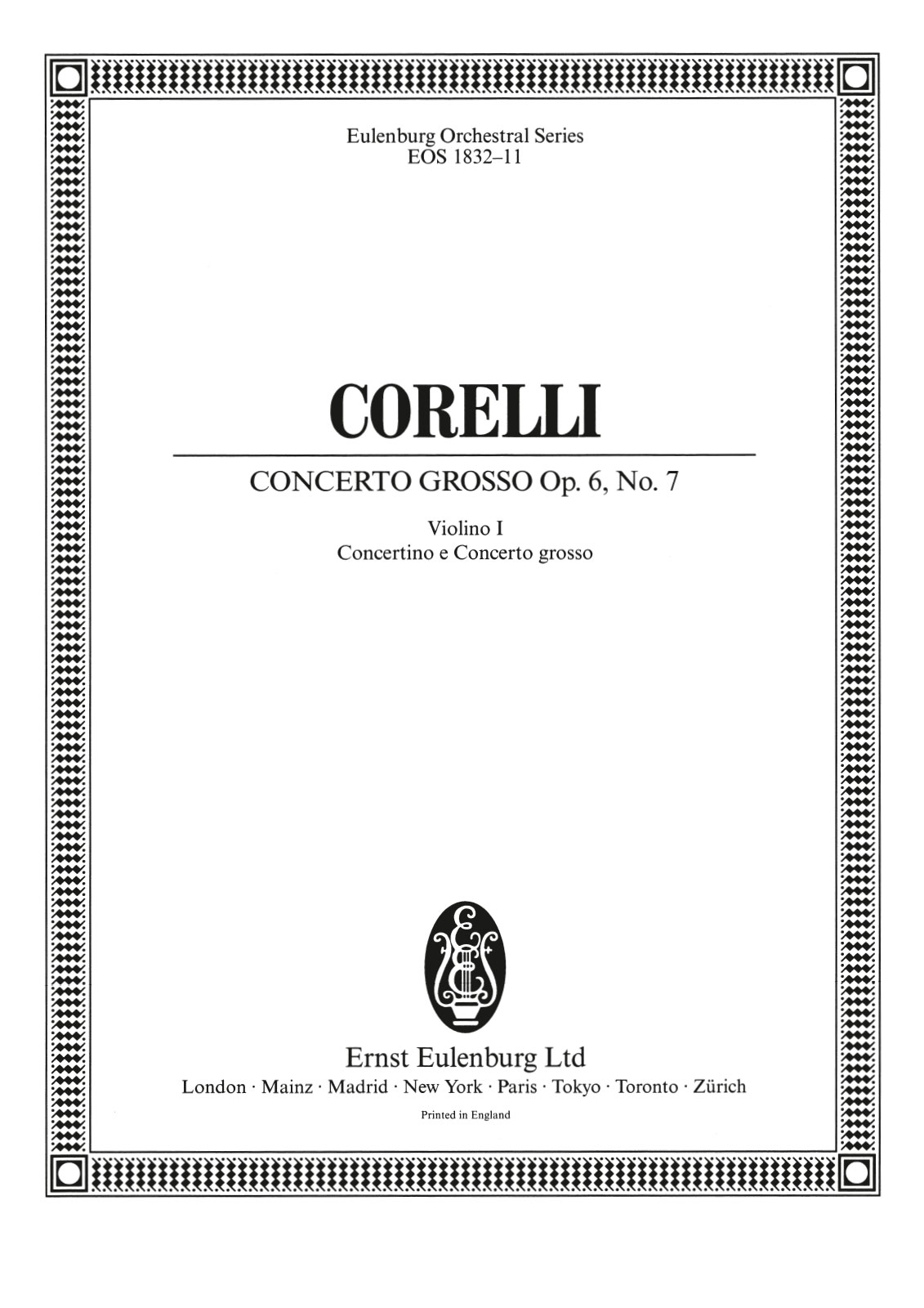 EOS 1832-15 - Concerto grosso op. 6 Nr. 7 D-dur - Cover